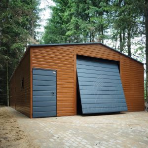 Halle, Garage 7 m x 12 m, holzähnlich "Goldene Eiche"