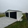 Garage 8 m x 6 m, Schwingtore, Antikondensfilz, Dachpfannenblech – Bild 3