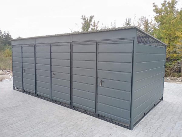 Müllunterstand 5 m x 3 m, aus einer Konstruktion mit geschlossenem Profil – Bild 3