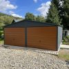 Blachgarage 6 m x 6 m, Grafit – Bild 2