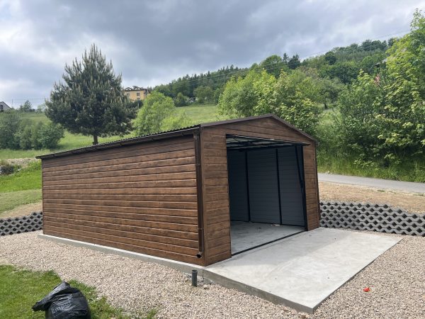Blasgarage 5 m x 7 m, holzähnlich – Bild 4