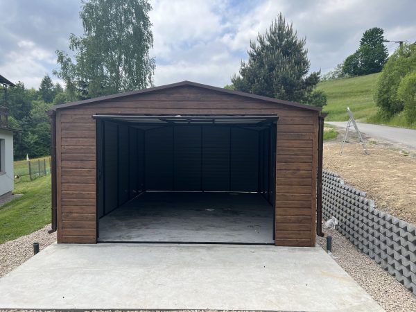 Blasgarage 5 m x 7 m, holzähnlich – Bild 3