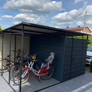 Müllplatzüberdachung 4x3, Fahrradabstellraum