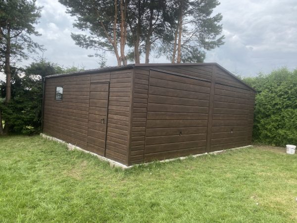 Blasen-Garage 7m x 6m, in Holzoptik – Bild 2