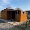 Blechgarage 6m x 5m, holzähnlich, mit Nische – Bild 2