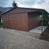 Blachgarage 5,5 m x 6 m + 1,5 m Überdachung – Bild 2