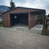 Blachgarage 5,5 m x 6 m + 1,5 m Überdachung – Bild 3